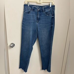Laurie Felt cropped jeans with cutoff-style hems